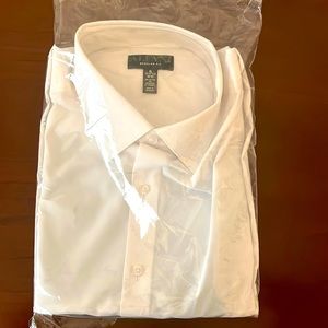 Alfani Men’s Dress Shirt White Size XL 17-17 1/2 32-33 Regular Fit